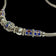 Sterling Silver Wheat / Woven Chain Necklace Enamel & Beaded