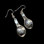 Sterling Silver Northwest Pacific / Haida / Native American Etched Earrings - Norman Dawson