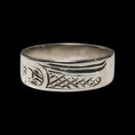 Signed Sterling Silver Haida Northwest Coast Native American Ring Size 6 3/4