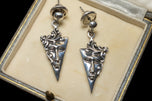 Sterling Silver Sergio Bustamante "Juliet's Passion" Face Stud Earrings