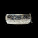 Large Sterling Silver Floral Etched Cuff & Safety Chain "WRJ"