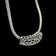 Sterling Silver Sliding Garnet Pendant Woven Chain Necklace