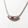 Sterling Silver Sliding Garnet Pendant Woven Chain Necklace