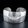 Large Sterling Silver Northwest Coast / Haida / Native American Etched Cuff Bracelet: Eagle