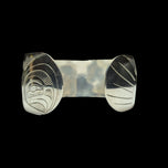 Large Sterling Silver Northwest Coast / Haida / Native American Etched Cuff Bracelet: Eagle
