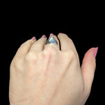 Sterling Silver Christian Veilskov Denmark MCM Modernist Pointed Ring Size 6 1/4