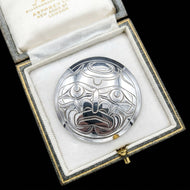 Harold Alfred Kwakwaka'wakw Northwest Coast Moon Guardian Pendant Sterling Silver