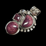 Sterling Silver and Purple Spiny Oyster Peruvian Style Pendant by Victor Yurivilca