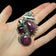 Sterling Silver and Purple Spiny Oyster Peruvian Style Pendant by Victor Yurivilca