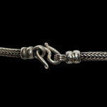 Sterling Silver Wheat / Woven Chain Necklace Enamel & Beaded