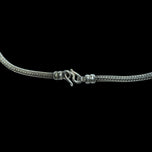 Sterling Silver Wheat / Woven Chain Necklace Enamel & Beaded