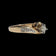 14K Yellow & White Gold Diamond Flanked Bypass Ring Size 4 3/4