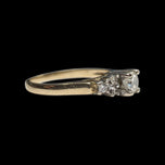 14K Yellow & White Gold Birks 1/4 CT Diamond Engagement Ring & Band Set Size 4 3/4
