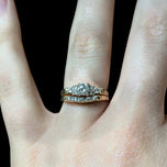 14K Yellow & White Gold Birks 1/4 CT Diamond Engagement Ring & Band Set Size 4 3/4
