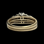 14K Yellow & White Gold Birks 1/4 CT Diamond Engagement Ring & Band Set Size 4 3/4