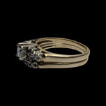 14K Yellow & White Gold Birks 1/4 CT Diamond Engagement Ring & Band Set Size 4 3/4