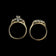14K Yellow & White Gold Birks 1/4 CT Diamond Engagement Ring & Band Set Size 4 3/4