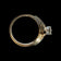 14K Yellow & White Gold Diamond Flanked Bypass Ring Size 4 3/4