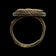 Early Chinese Export Gilt Silver / Vermeil & Carved Pink Coral Bird Ring Adjustable