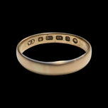 Antique 18K Yellow Gold Victorian Era Band 1878 Birmingham Size 5 3/4