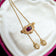 Antique Victorian Era 14K Etruscan Revival Yellow Gold & Rhodolite Garnet Sliding Chain Necklace