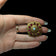 Antique Victorian Gold Filled Medallion Brooch With Red Paste Stones & Opal Centre