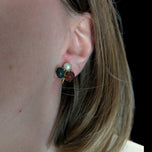 Egyptian Revival Mid Century Gold Filled Scarab Cluster Screw Back Clip-On Earrings