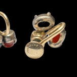 Egyptian Revival Mid Century Gold Filled Scarab Cluster Screw Back Clip-On Earrings