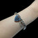 Vintage RB Ltd Victorian Revival Silver Heart Padlock Chain Bracelet