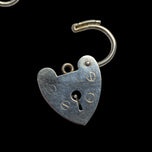 Vintage RB Ltd Victorian Revival Silver Heart Padlock Chain Bracelet