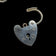 Vintage RB Ltd Victorian Revival Silver Heart Padlock Chain Bracelet