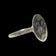 Antique 14K White Gold Ellis Bros Shank With Silver Coin Love Token "Sally" Signet Ring Size 5 3/4