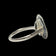 Antique 14K White Gold Ellis Bros Shank With Silver Coin Love Token "Sally" Signet Ring Size 5 3/4