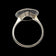 Antique 14K White Gold Ellis Bros Shank With Silver Coin Love Token "Sally" Signet Ring Size 5 3/4