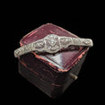 The Vintage Vault vintage 14K white gold Art Deco filigree panel bracelet featuring intricate diamond accents