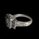 14K White Gold Round Brilliant & Baguette Cut Natural Diamond Cluster Ring Size 5