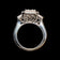 14K White Gold Round Brilliant & Baguette Cut Natural Diamond Cluster Ring Size 5