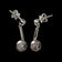 18K White Gold & Diamond Open Work Articulated Dangle Stud Earrings