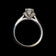 14K White Gold Cathedral Set Natural Diamond Solitaire Engagement Ring W Diamond Flank Accents Size 6 1/4
