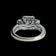 14K White Gold Round Brilliant & Baguette Cut Natural Diamond Cluster Ring Size 5