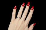10K White Gold SImple Flat Profile Band Size 5 3/4