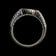 14K White Gold Channel Set Baguette Cut Sapphire & Diamond Row Band / Ring Size 7