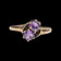Antique Edwardian 10K Yellow Gold "Toi et Moi" Claw Set Amethyst Ring Size 7