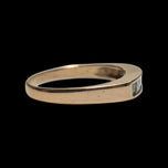14K / 18K Yellow Gold Bezel Set Diamond Band Size 5 3/4