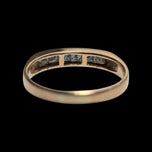 14K / 18K Yellow Gold Bezel Set Diamond Band Size 5 3/4