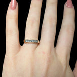 14K / 18K Yellow Gold Bezel Set Diamond Band Size 5 3/4