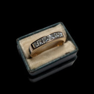 14K / 18K Yellow Gold Bezel Set Diamond Band Size 5 3/4