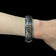 Zina of Beverly Hills Lattice Pattern Modernist Hinge Bangle / Bracelet