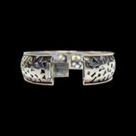 Zina of Beverly Hills Lattice Pattern Modernist Hinge Bangle / Bracelet